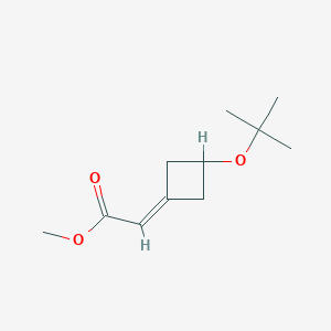 molecular formula C11H18O3 B2766754 Methyl 2-[3-(tert-butoxy)cyclobutylidene]acetate CAS No. 1803581-35-2