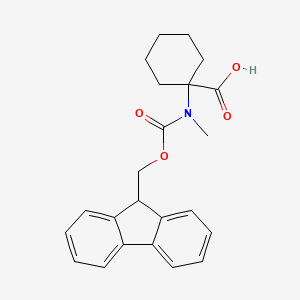 molecular formula C23H25NO4 B2766770 1-({[(9H-fluoren-9-yl)methoxy]carbonyl}(methyl)amino)cyclohexane-1-carboxylic acid CAS No. 1697377-42-6