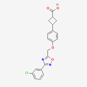 3-(4-{[3-(3-chlorophenyl)-1,2,4-oxadiazol-5-yl]methoxy}phenyl)cyclobutane-1-carboxylic acid, Mixture of diastereomers