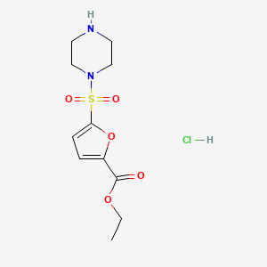 Ethyl 5-(piperazine-1-sulfonyl)furan-2-carboxylate hydrochloride