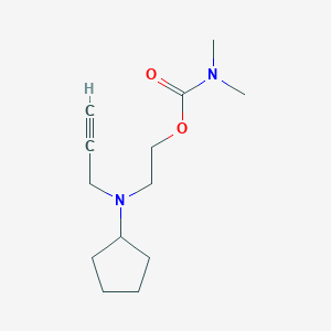 molecular formula C13H22N2O2 B2766779 2-[Cyclopentyl(prop-2-ynyl)amino]ethyl N,N-dimethylcarbamate CAS No. 1645479-93-1