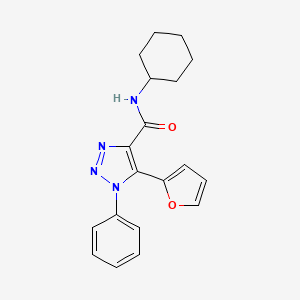 molecular formula C19H20N4O2 B2766789 N-cyclohexyl-5-(furan-2-yl)-1-phenyl-1H-1,2,3-triazole-4-carboxamide CAS No. 950254-50-9