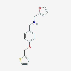 molecular formula C17H17NO2S B276679 N-(2-furylmethyl)-N-[4-(2-thienylmethoxy)benzyl]amine 