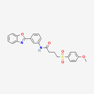 N-(3-(benzo[d]oxazol-2-yl)phenyl)-4-((4-methoxyphenyl)sulfonyl)butanamide