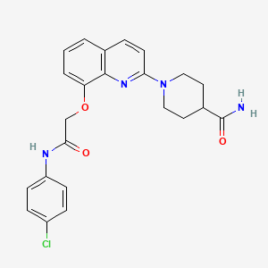 1-(8-(2-((4-Chlorophenyl)amino)-2-oxoethoxy)quinolin-2-yl)piperidine-4-carboxamide