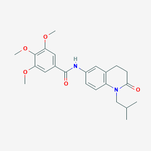 molecular formula C23H28N2O5 B2766798 N-(1-isobutyl-2-oxo-1,2,3,4-tetrahydroquinolin-6-yl)-3,4,5-trimethoxybenzamide CAS No. 941905-62-0