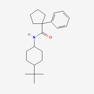 molecular formula C22H33NO B2766799 N-(4-tert-butylcyclohexyl)-1-phenylcyclopentane-1-carboxamide CAS No. 1023845-98-8