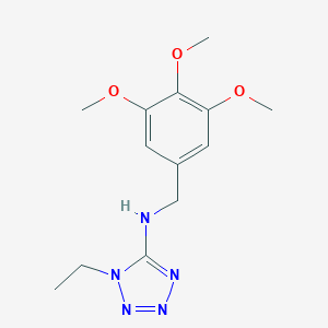 molecular formula C13H19N5O3 B276680 N-(1-ethyl-1H-tetraazol-5-yl)-N-(3,4,5-trimethoxybenzyl)amine 