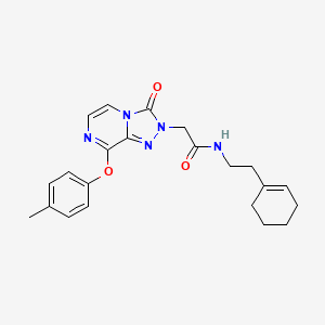 molecular formula C22H25N5O3 B2766800 N-(2-(cyclohex-1-en-1-yl)ethyl)-2-(3-oxo-8-(p-tolyloxy)-[1,2,4]triazolo[4,3-a]pyrazin-2(3H)-yl)acetamide CAS No. 1251696-92-0