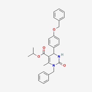 molecular formula C29H30N2O4 B2766818 Isopropyl 1-benzyl-4-(4-(benzyloxy)phenyl)-6-methyl-2-oxo-1,2,3,4-tetrahydropyrimidine-5-carboxylate CAS No. 324043-01-8
