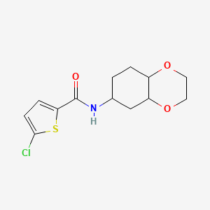 molecular formula C13H16ClNO3S B2766824 5-chloro-N-(octahydrobenzo[b][1,4]dioxin-6-yl)thiophene-2-carboxamide CAS No. 1902950-73-5