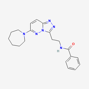 molecular formula C20H24N6O B2766828 N-(2-(6-(azepan-1-yl)-[1,2,4]triazolo[4,3-b]pyridazin-3-yl)ethyl)benzamide CAS No. 873002-82-5