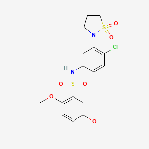 N-(4-chloro-3-(1,1-dioxidoisothiazolidin-2-yl)phenyl)-2,5-dimethoxybenzenesulfonamide