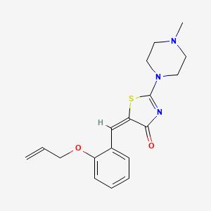 molecular formula C18H21N3O2S B2766840 (E)-5-(2-(烯丙氧基)苄基亚甲基)-2-(4-甲基哌嗪-1-基)噻唑-4(5H)-酮 CAS No. 848669-73-8