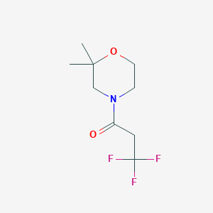 molecular formula C9H14F3NO2 B2766857 1-(2,2-Dimethylmorpholin-4-yl)-3,3,3-trifluoropropan-1-one CAS No. 1252136-02-9
