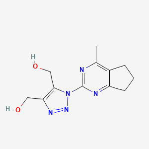 [4-(hydroxymethyl)-1-(4-methyl-6,7-dihydro-5H-cyclopenta[d]pyrimidin-2-yl)-1H-1,2,3-triazol-5-yl]methanol