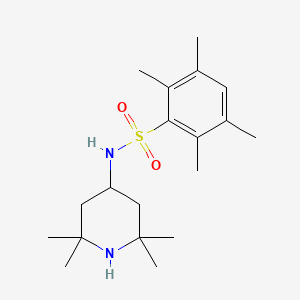 molecular formula C19H32N2O2S B2766863 2,3,5,6-tetramethyl-N-(2,2,6,6-tetramethylpiperidin-4-yl)benzenesulfonamide CAS No. 321713-89-7