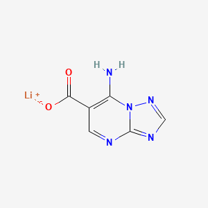 molecular formula C6H4LiN5O2 B2766864 Lithium;7-amino-[1,2,4]triazolo[1,5-a]pyrimidine-6-carboxylate CAS No. 2241140-74-7