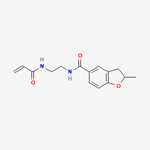 2-Methyl-N-[2-(prop-2-enoylamino)ethyl]-2,3-dihydro-1-benzofuran-5-carboxamide