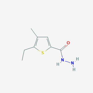 molecular formula C8H12N2OS B2766869 5-乙基-4-甲基硫代吩-2-甲酰肼 CAS No. 851169-15-8