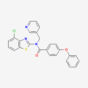 molecular formula C26H18ClN3O2S B2766887 N-(4-chlorobenzo[d]thiazol-2-yl)-4-phenoxy-N-(pyridin-3-ylmethyl)benzamide CAS No. 922628-85-1
