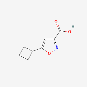 molecular formula C8H9NO3 B2766898 5-Cyclobutylisoxazole-3-carboxylic acid CAS No. 1368343-41-2