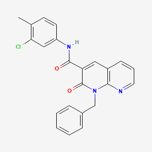 molecular formula C23H18ClN3O2 B2766904 1-benzyl-N-(3-chloro-4-methylphenyl)-2-oxo-1,2-dihydro-1,8-naphthyridine-3-carboxamide CAS No. 946330-73-0