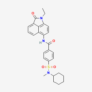 molecular formula C27H29N3O4S B2766908 4-(N-cyclohexyl-N-methylsulfamoyl)-N-(1-ethyl-2-oxo-1,2-dihydrobenzo[cd]indol-6-yl)benzamide CAS No. 683762-48-3