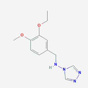 molecular formula C12H16N4O2 B276691 N-(3-ethoxy-4-methoxybenzyl)-4H-1,2,4-triazol-4-amine 