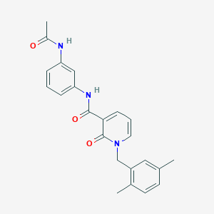 N-(3-acetamidophenyl)-1-(2,5-dimethylbenzyl)-2-oxo-1,2-dihydropyridine-3-carboxamide