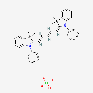 molecular formula C37H35ClN2O4 B2766919 2-[(1e,3e)-5-(3,3-Dimethyl-1-phenyl-1,3-dihydro-2h-indol-2-ylidene)-1,3-pentadienyl]-3,3-dimethyl-1-phenyl-3h-indolium perchlorate CAS No. 288403-55-4