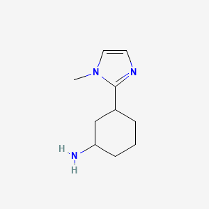 molecular formula C10H17N3 B2766921 3-(1-甲基-1H-咪唑-2-基)环己基胺 CAS No. 933733-79-0