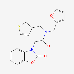 N-(furan-2-ylmethyl)-2-(2-oxobenzo[d]oxazol-3(2H)-yl)-N-(thiophen-3-ylmethyl)acetamide