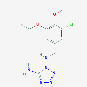 molecular formula C11H15ClN6O2 B276693 N~1~-(3-chloro-5-ethoxy-4-methoxybenzyl)-1H-tetrazole-1,5-diamine 