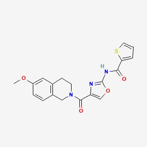 N-(4-(6-methoxy-1,2,3,4-tetrahydroisoquinoline-2-carbonyl)oxazol-2-yl)thiophene-2-carboxamide