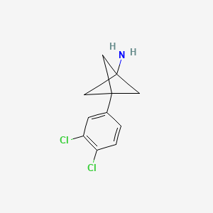 molecular formula C11H11Cl2N B2766934 3-(3,4-Dichlorophenyl)bicyclo[1.1.1]pentan-1-amine CAS No. 2287298-28-4