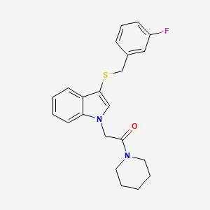3-[(3-fluorobenzyl)thio]-1-(2-oxo-2-piperidin-1-ylethyl)-1H-indole