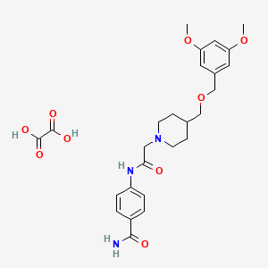 4-(2-(4-(((3,5-Dimethoxybenzyl)oxy)methyl)piperidin-1-yl)acetamido)benzamide oxalate