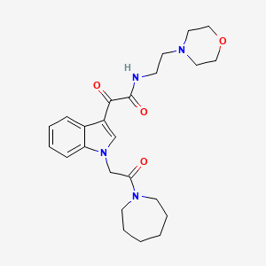 2-(1-(2-(azepan-1-yl)-2-oxoethyl)-1H-indol-3-yl)-N-(2-morpholinoethyl)-2-oxoacetamide