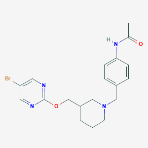 N-[4-[[3-[(5-Bromopyrimidin-2-yl)oxymethyl]piperidin-1-yl]methyl]phenyl]acetamide
