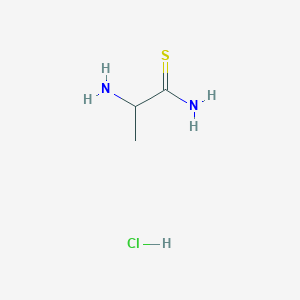 molecular formula C3H9ClN2S B2766949 2-Aminopropanethioamide hydrochloride CAS No. 111013-72-0