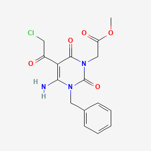 Methyl 2-[4-amino-3-benzyl-5-(2-chloroacetyl)-2,6-dioxopyrimidin-1-yl]acetate