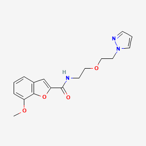 N-(2-(2-(1H-pyrazol-1-yl)ethoxy)ethyl)-7-methoxybenzofuran-2-carboxamide