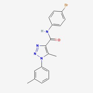 molecular formula C17H15BrN4O B2766962 N-(4-bromophenyl)-5-methyl-1-(3-methylphenyl)-1H-1,2,3-triazole-4-carboxamide CAS No. 866864-53-1