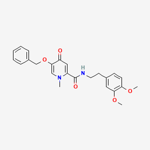 molecular formula C24H26N2O5 B2766967 5-(benzyloxy)-N-(3,4-dimethoxyphenethyl)-1-methyl-4-oxo-1,4-dihydropyridine-2-carboxamide CAS No. 1021222-38-7