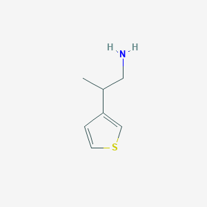molecular formula C7H11NS B2766968 2-(Thiophen-3-yl)propan-1-amine CAS No. 149977-40-2