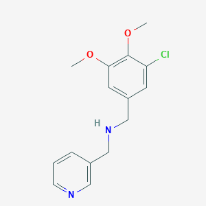 molecular formula C15H17ClN2O2 B276697 N-(3-chloro-4,5-dimethoxybenzyl)-N-(3-pyridylmethyl)amine 