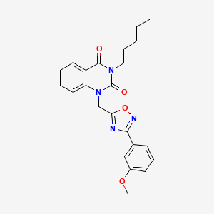 1-((3-(3-methoxyphenyl)-1,2,4-oxadiazol-5-yl)methyl)-3-pentylquinazoline-2,4(1H,3H)-dione