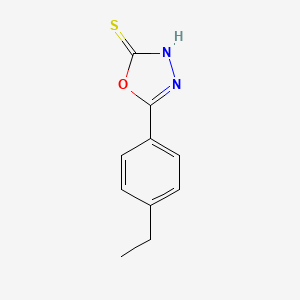 molecular formula C10H10N2OS B2766974 5-(4-Ethylphenyl)-1,3,4-oxadiazole-2-thiol CAS No. 750607-48-8