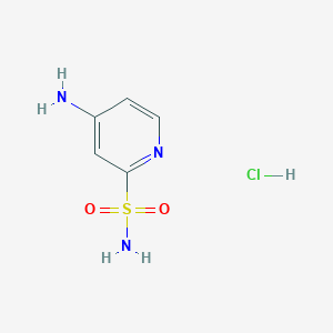 molecular formula C5H8ClN3O2S B2766980 4-Aminopyridine-2-sulfonamide;hydrochloride CAS No. 2171804-70-7